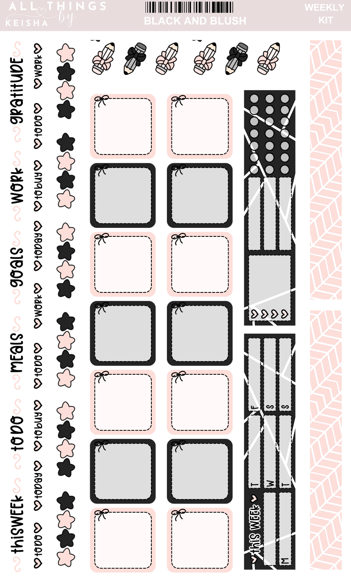 BLACK AND BLUSH FUNCTIONAL HOBO KIT