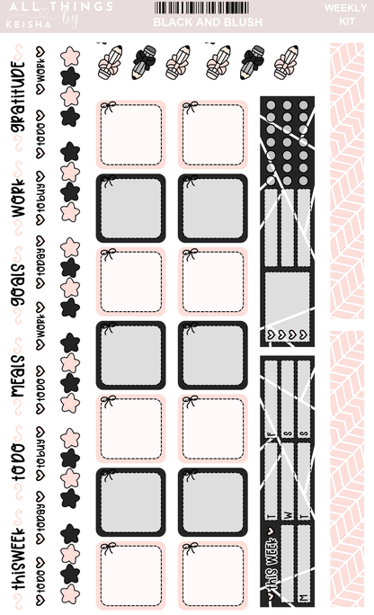 BLACK AND BLUSH FUNCTIONAL HOBO KIT