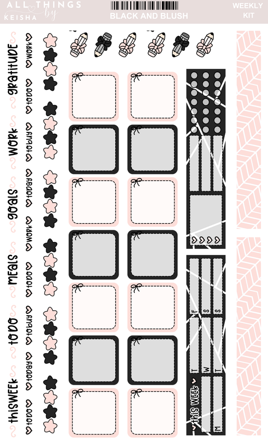 BLACK AND BLUSH FUNCTIONAL HOBO KIT