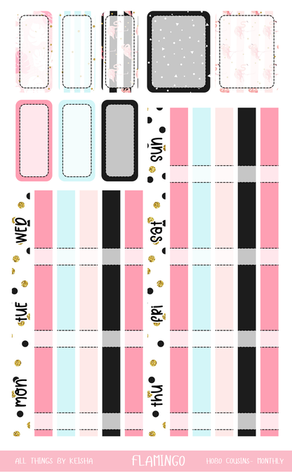 FLAMINGO HOBO COUSIN MONTHLY KIT (SET OF 4)