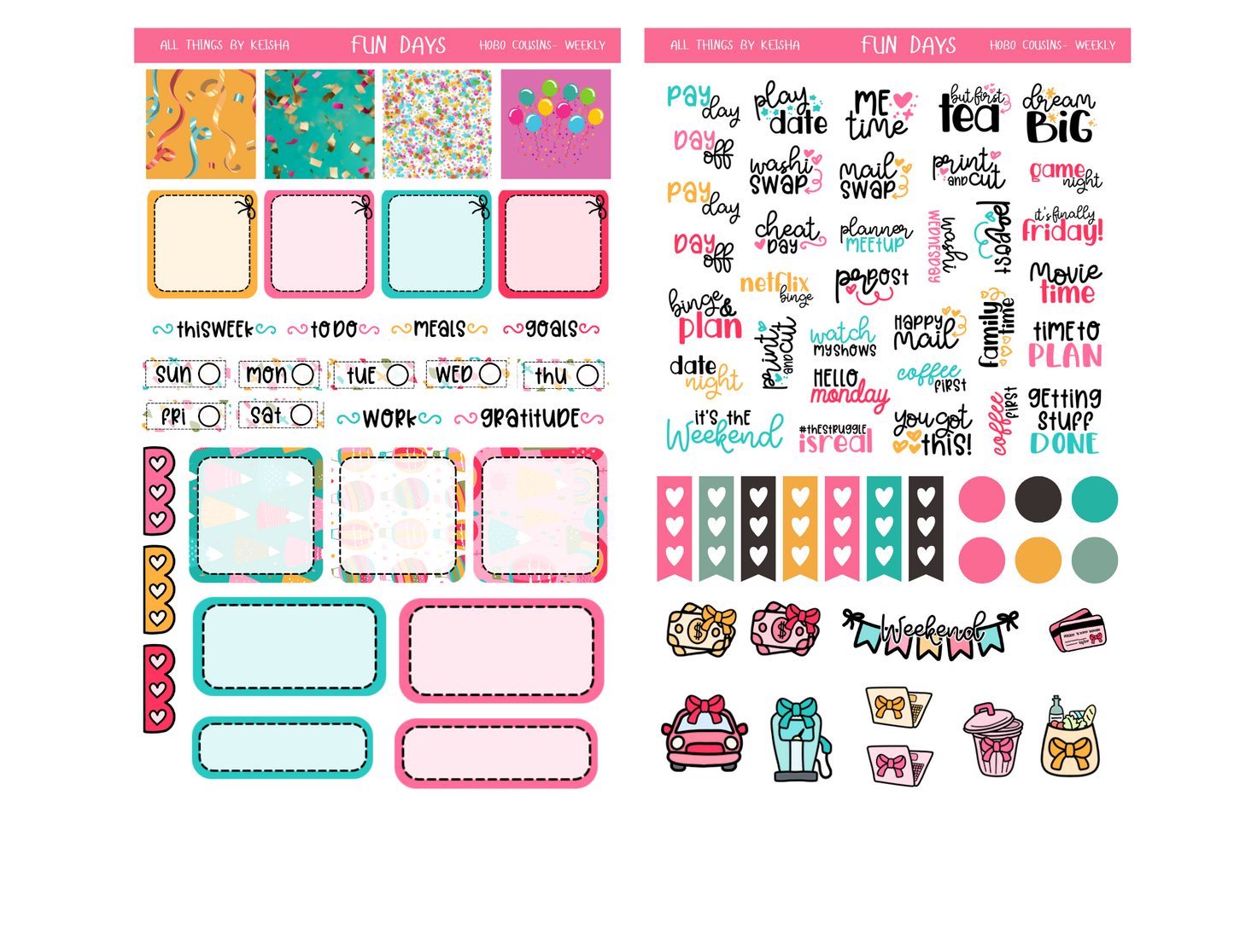 FUN DAYS - HOBO COUSINS- WEEKS KIT