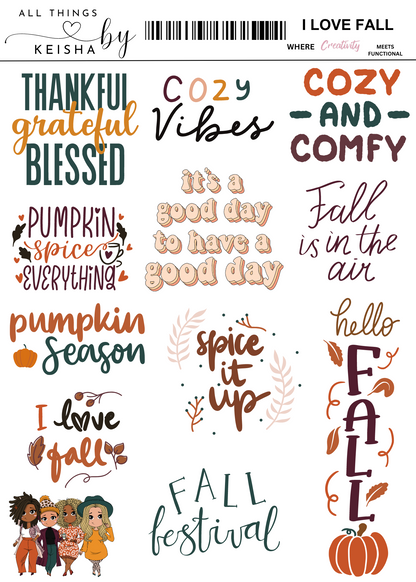 KEKE'S SQUAD - I LOVE FALL THEMED PACK