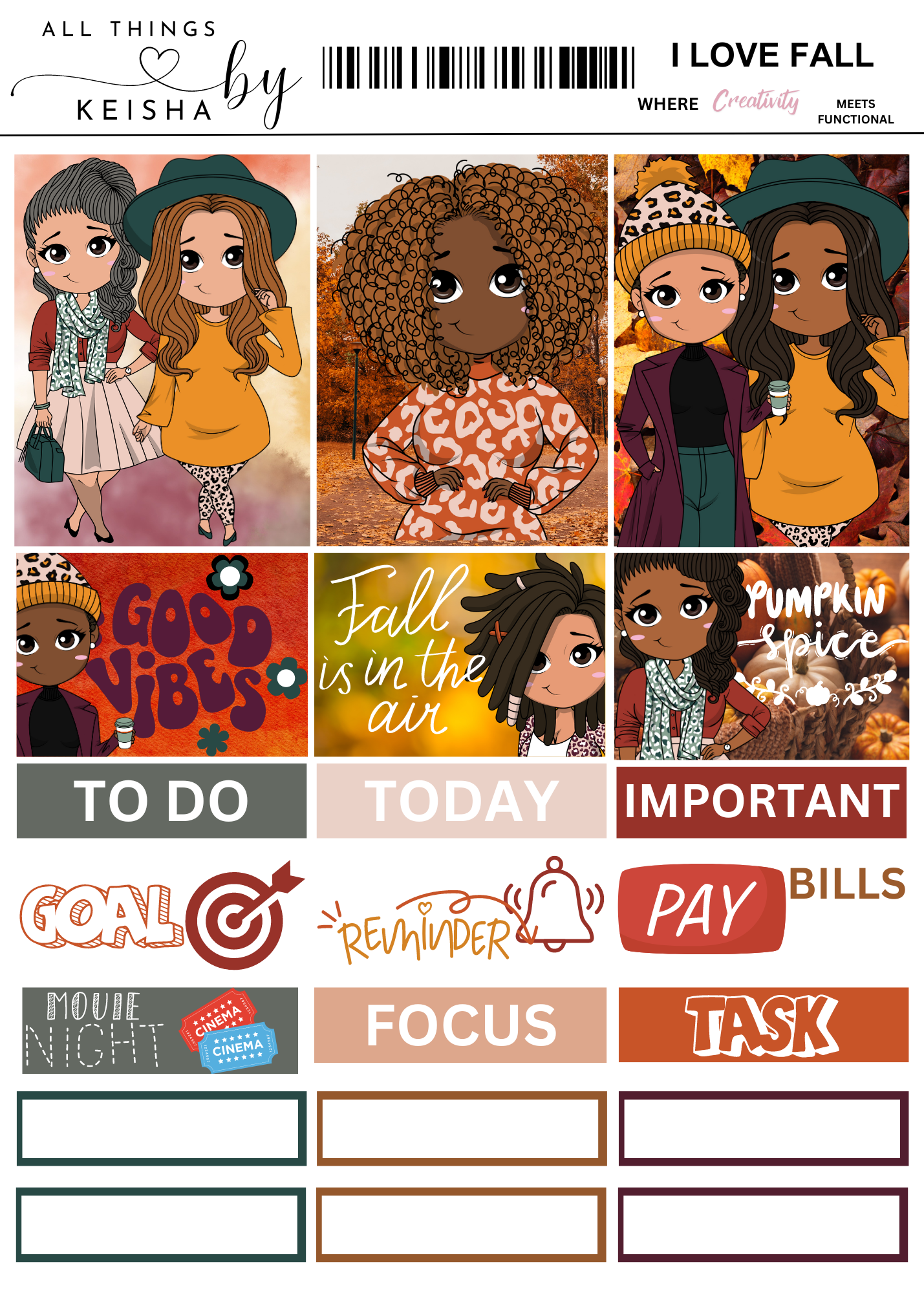 KEKE'S SQUAD - I LOVE FALL THEMED PACK