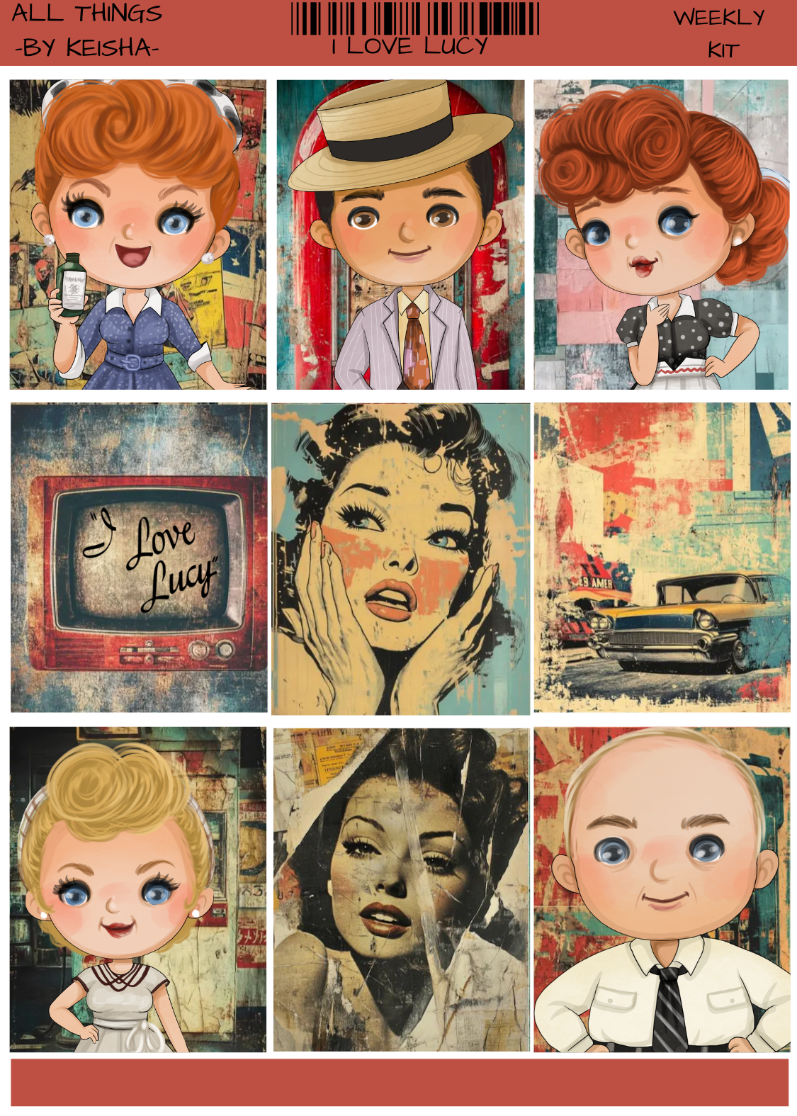 I LOVE LUCY WEEKLY KIT