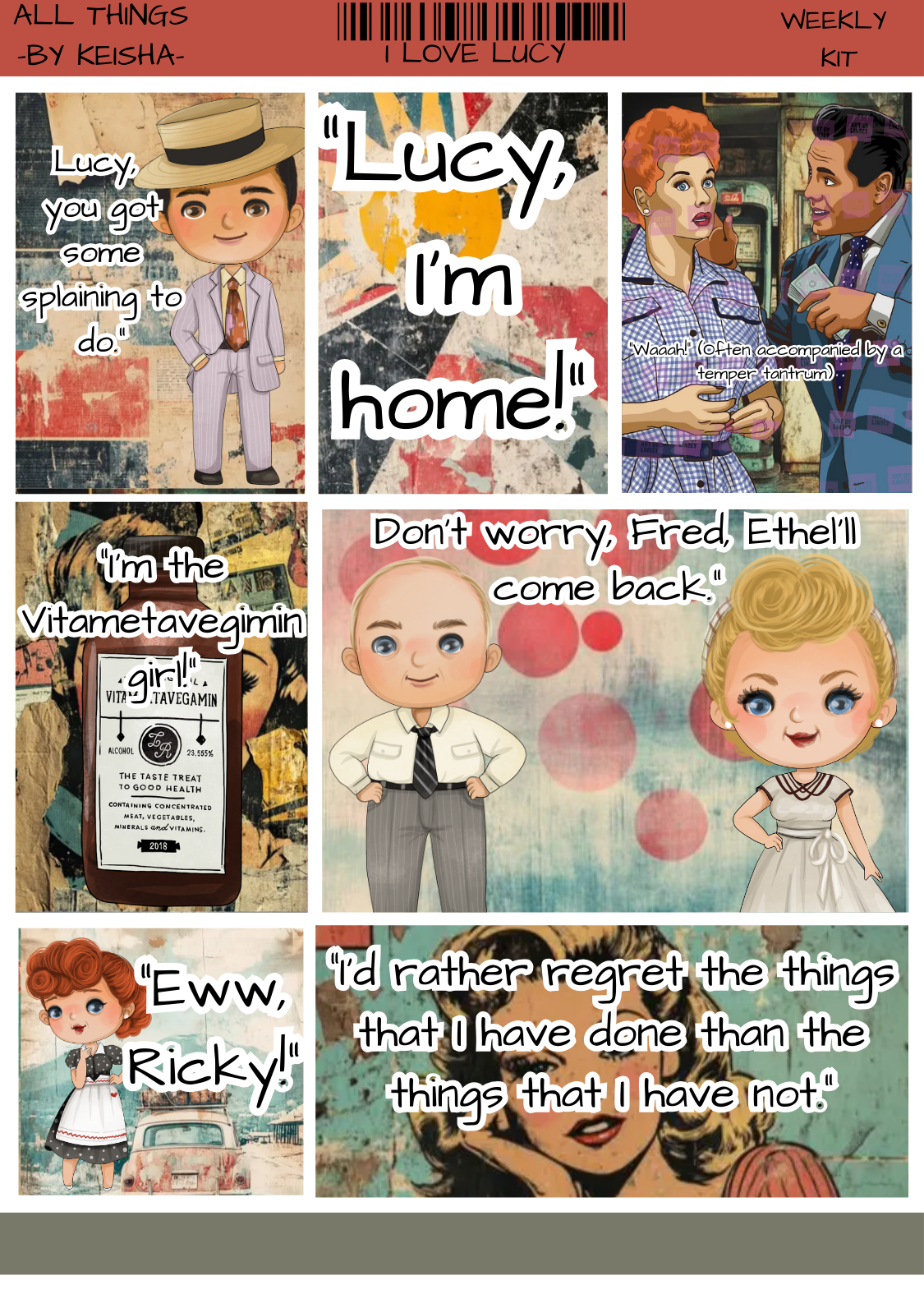 I LOVE LUCY WEEKLY KIT
