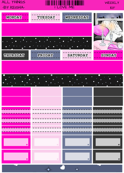 I LOVE ME WEEKLY STICKER KIT