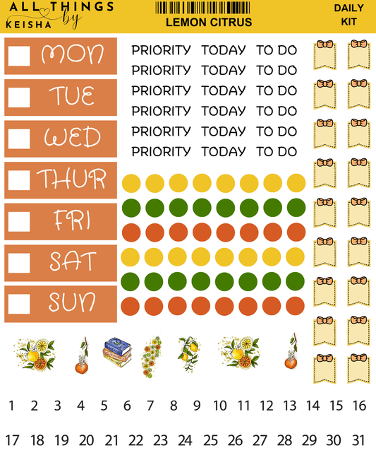 LEMON CITRUS HOBO WEEKLY KIT