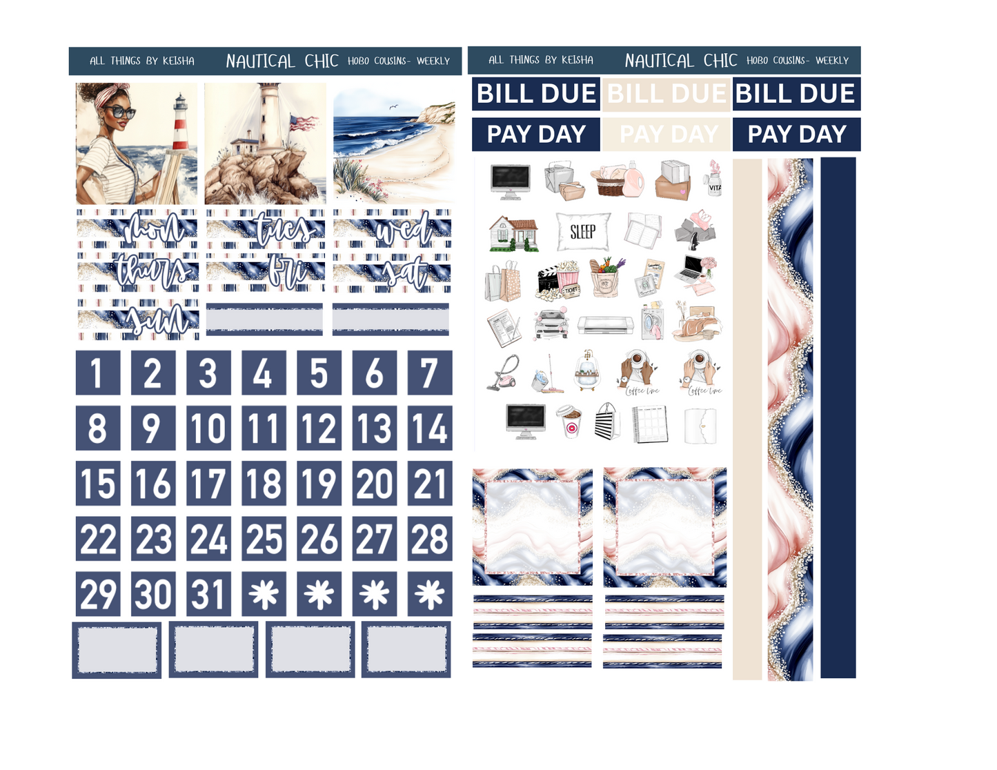 NAUTICAL CHIC HOBO COLLECTION