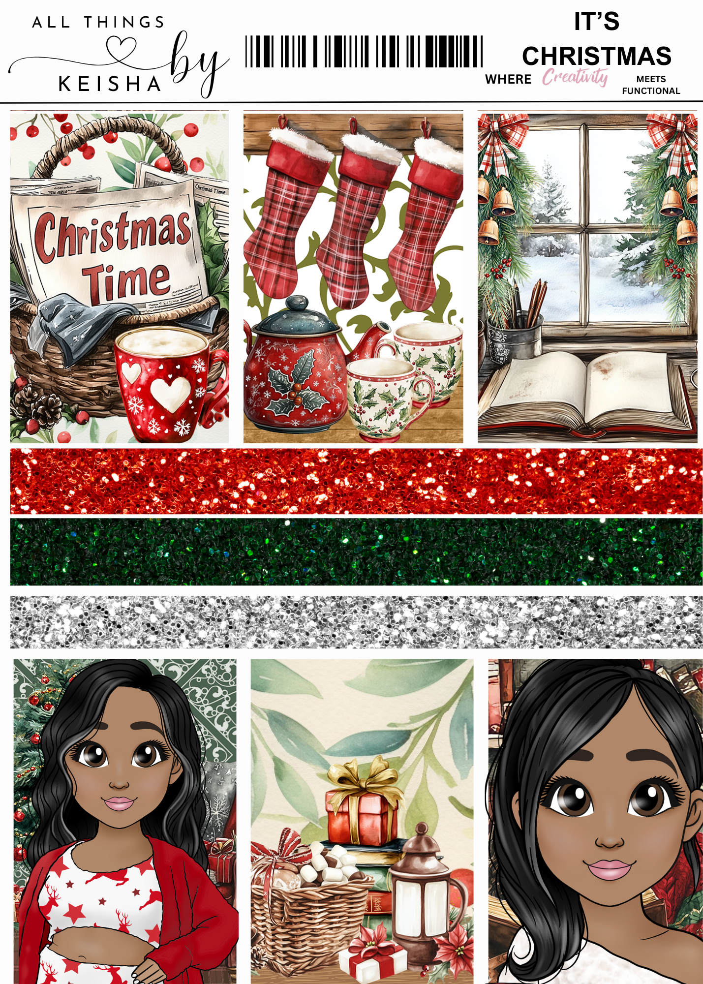 KEKE GLAM SQUAD - "IT'S CHRISTMAS THEMED PACK"