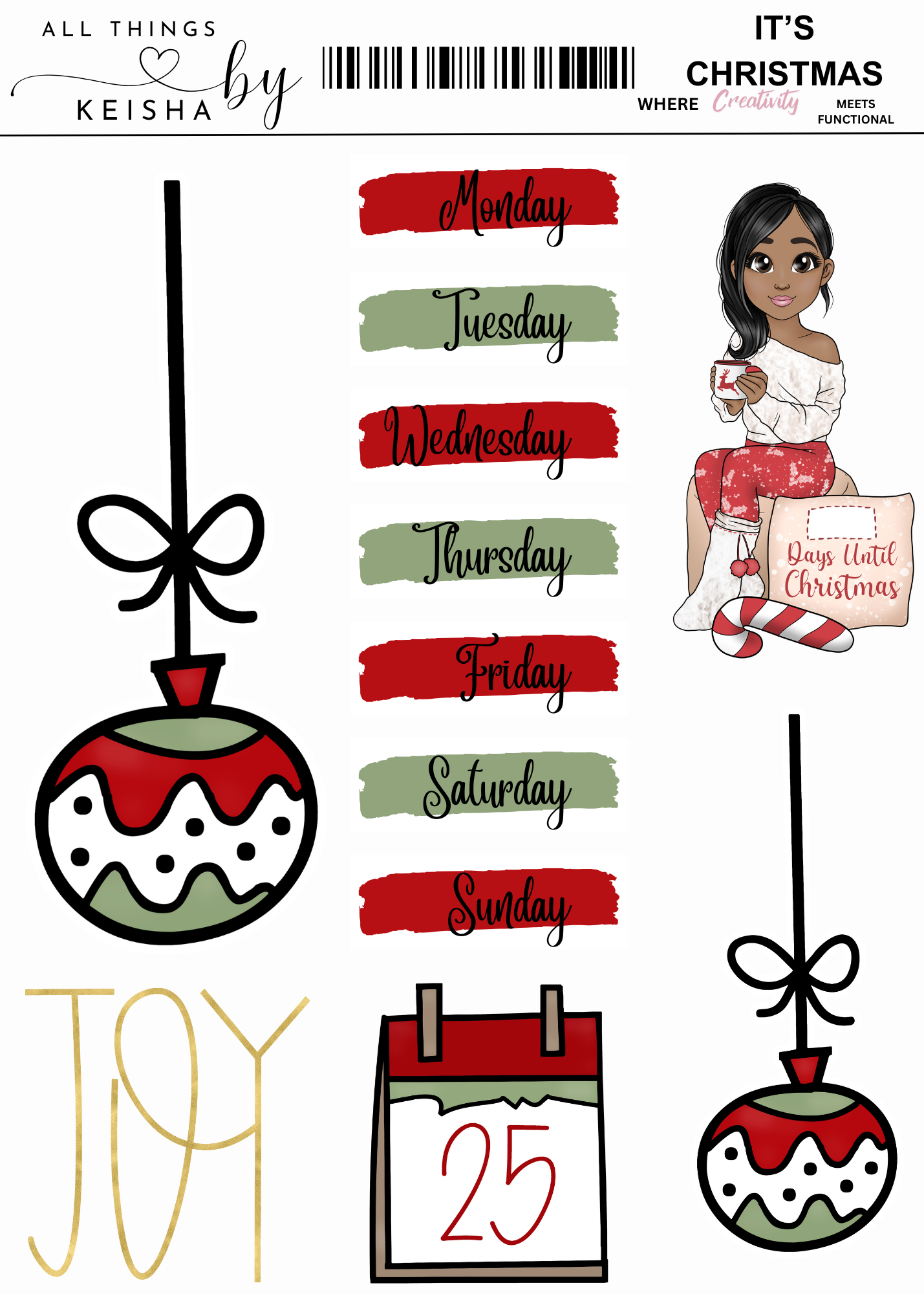 KEKE GLAM SQUAD - "IT'S CHRISTMAS THEMED PACK"