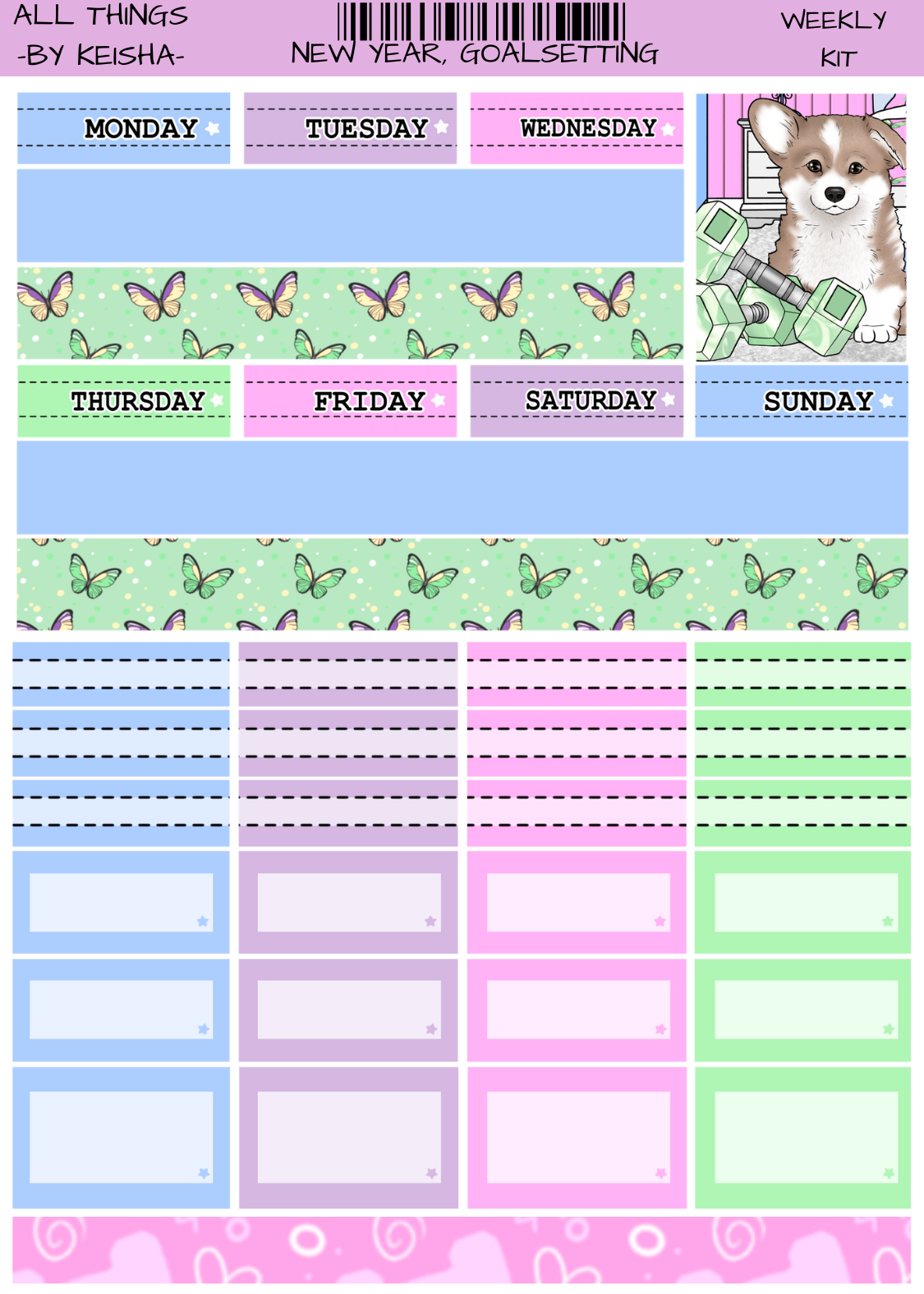 NEW YEAR GOAL SETTING WEEKLY KIT