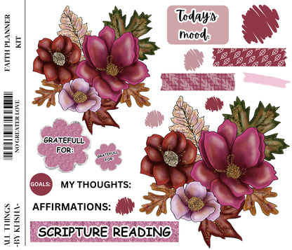 NO GREATER LOVE FAITH PLANNER KIT