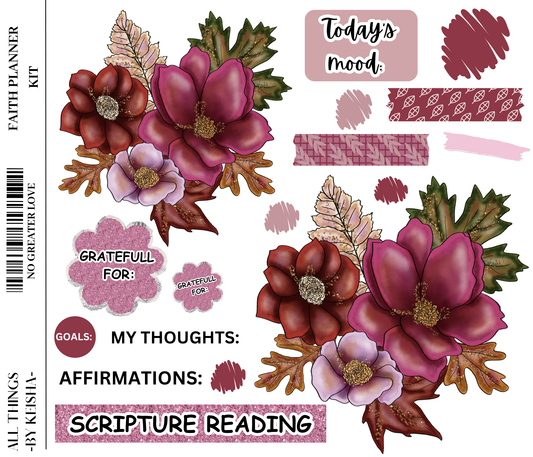 NO GREATER LOVE FAITH PLANNER KIT