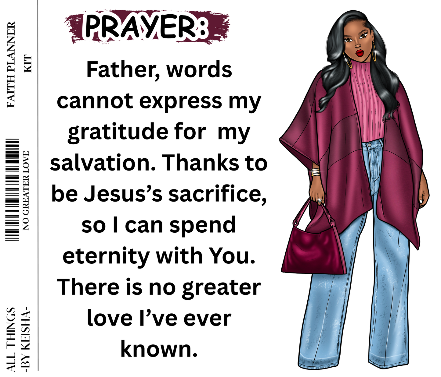 NO GREATER LOVE FAITH PLANNER KIT