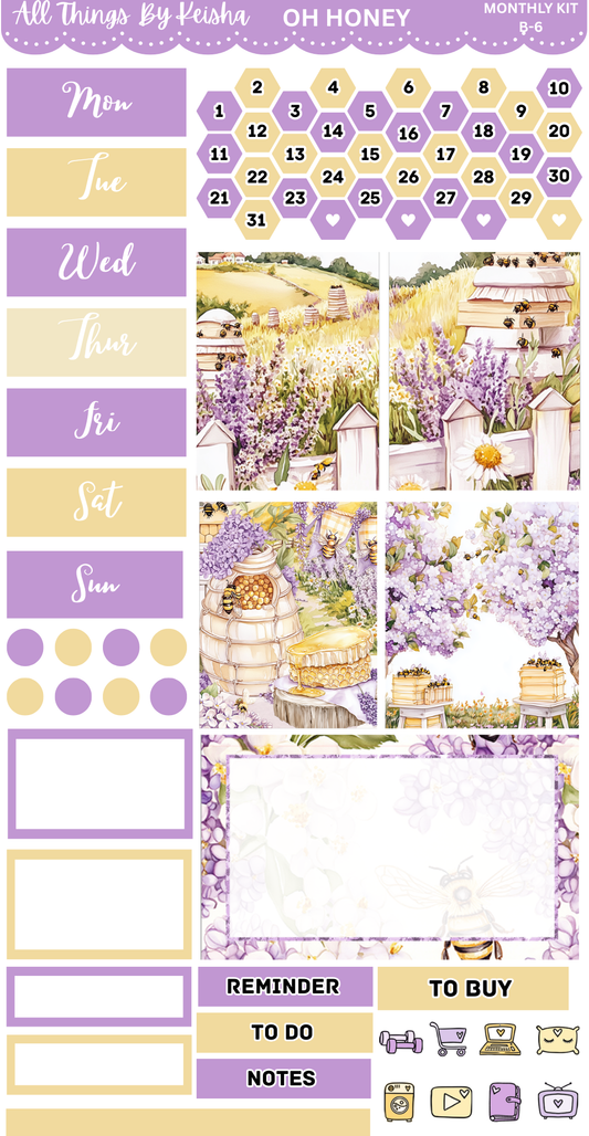 OH HONEY - B6 STICKER SHEET