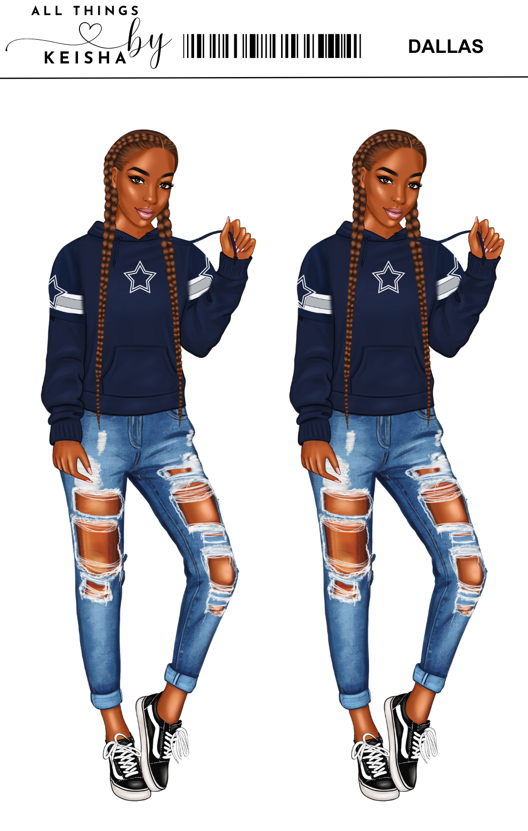 DALLAS COWBOYS PLANNER GIRL STICKER SET