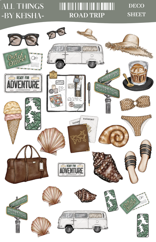 ROAD TRIP DECO SHEET