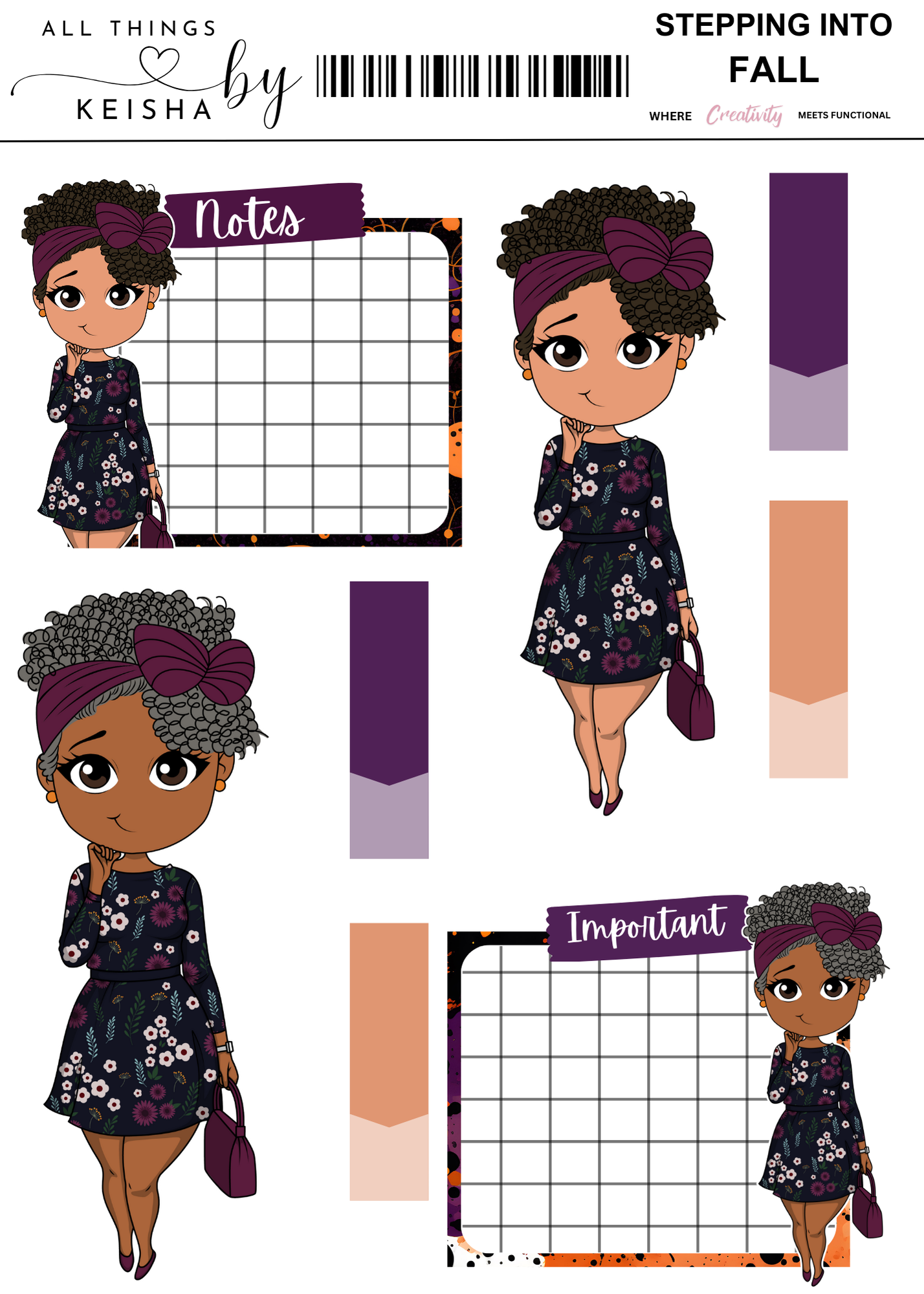 STEPPING INTO FALL THEMED STICKER PACK