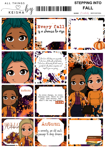 STEPPING INTO FALL THEMED STICKER PACK