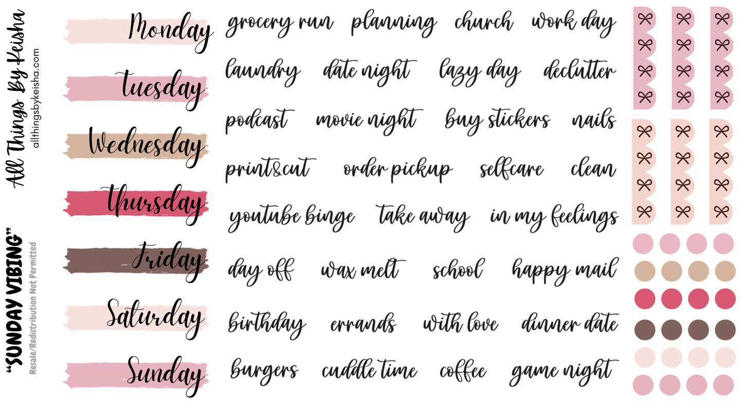 SUNDAY VIBES WEEKLY KIT