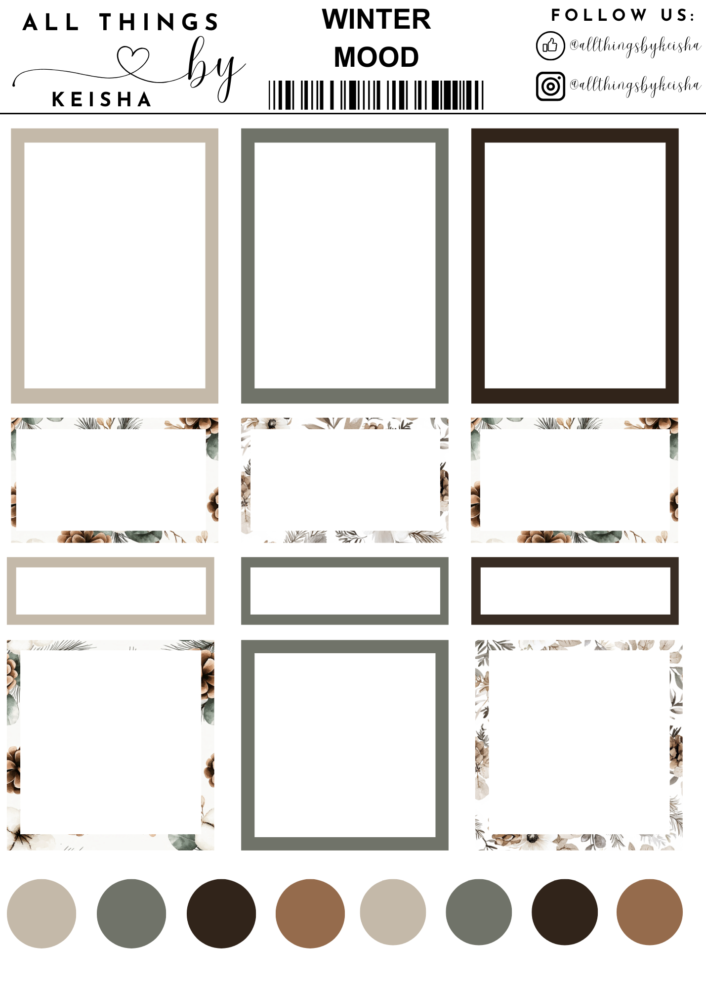 WINTER MOOD  STICKER THEMED PACK