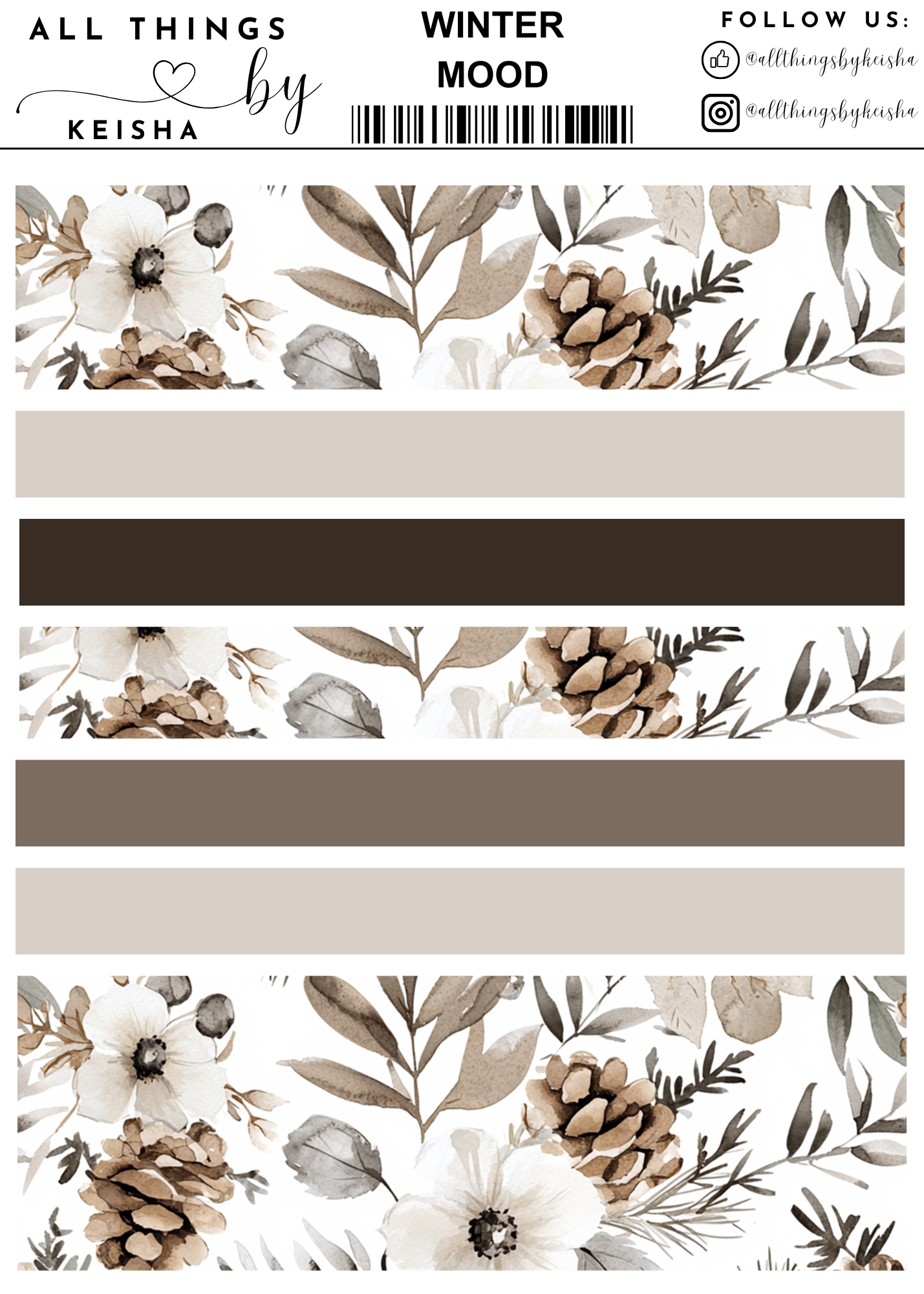 WINTER MOOD  STICKER THEMED PACK