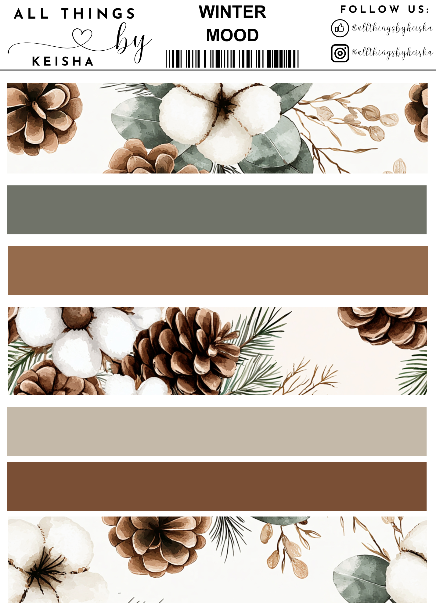 WINTER MOOD  STICKER THEMED PACK