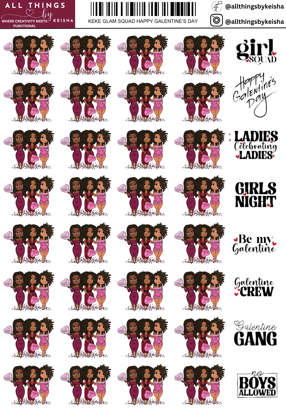 HAPPY GALENTINES DAY  ICONS