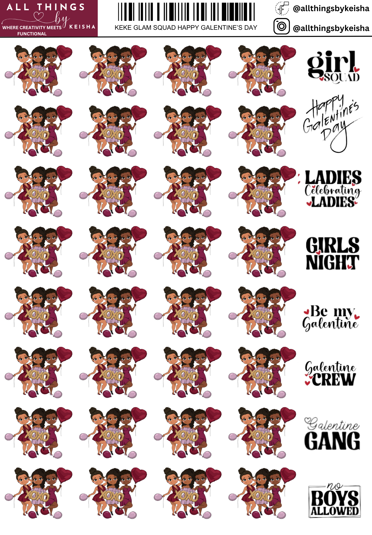 HAPPY GALENTINES DAY  ICONS