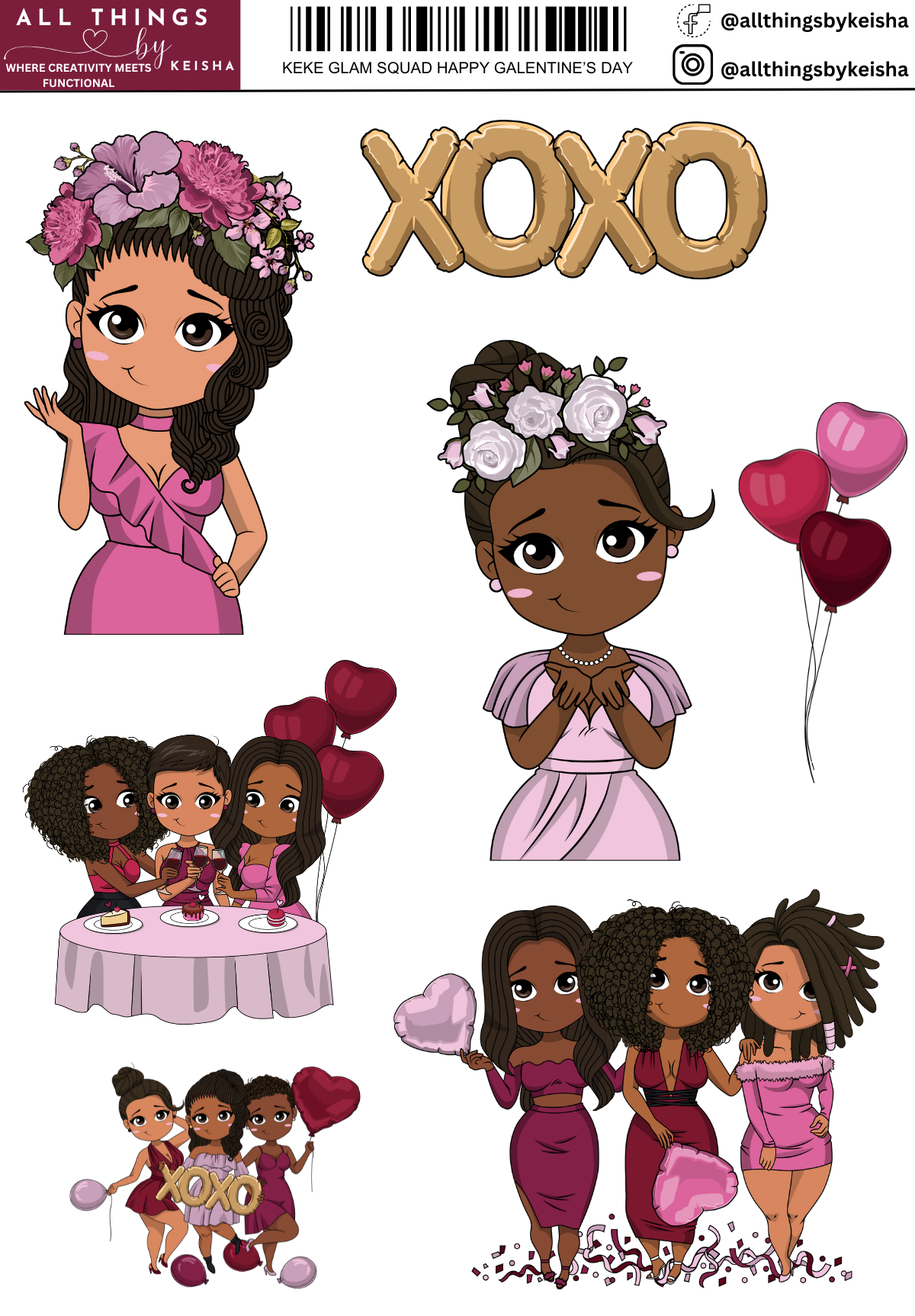 HAPPY GALENTINES DAY  ICONS