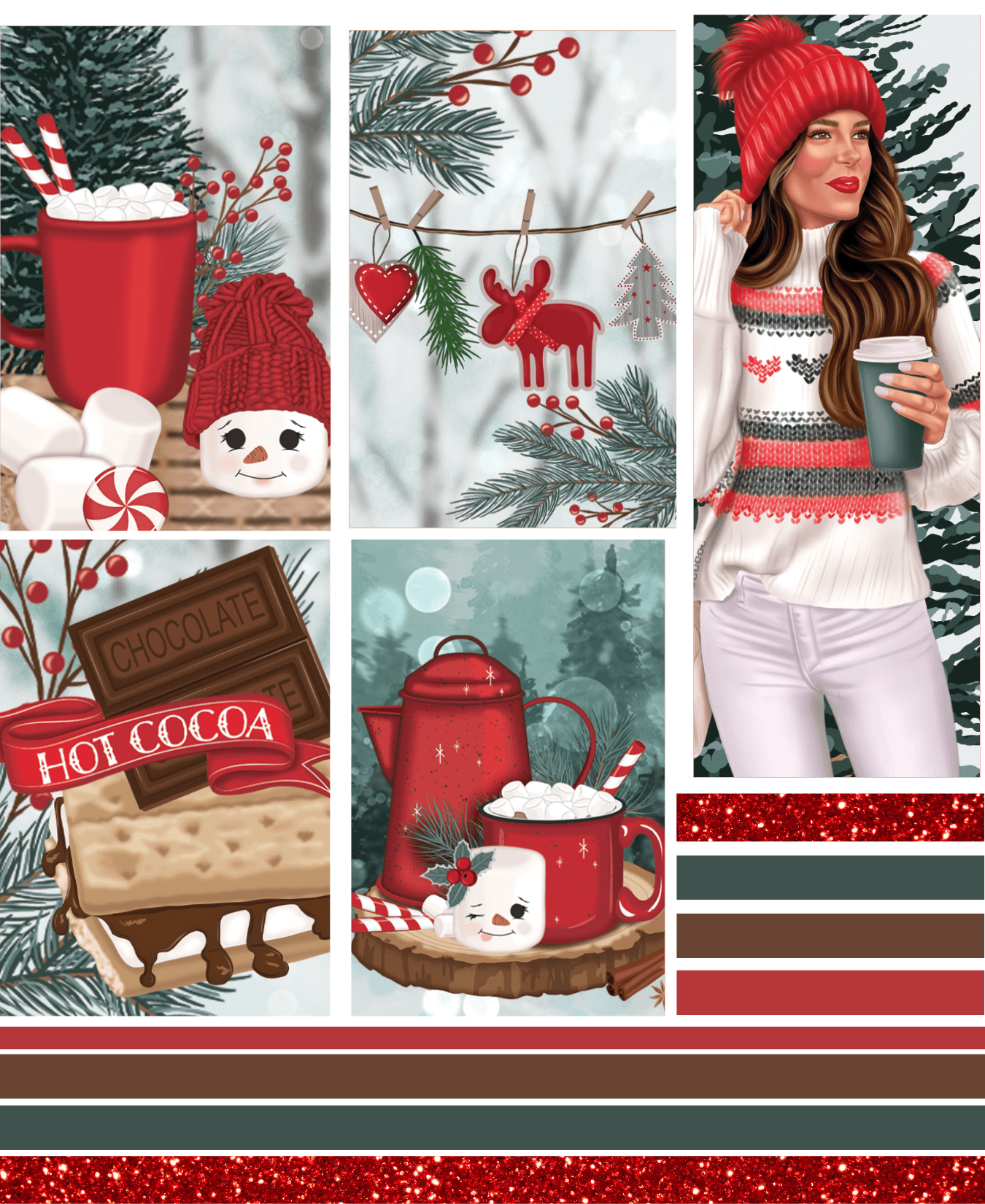 HOT COCOA- LIGHT STICKER PACK