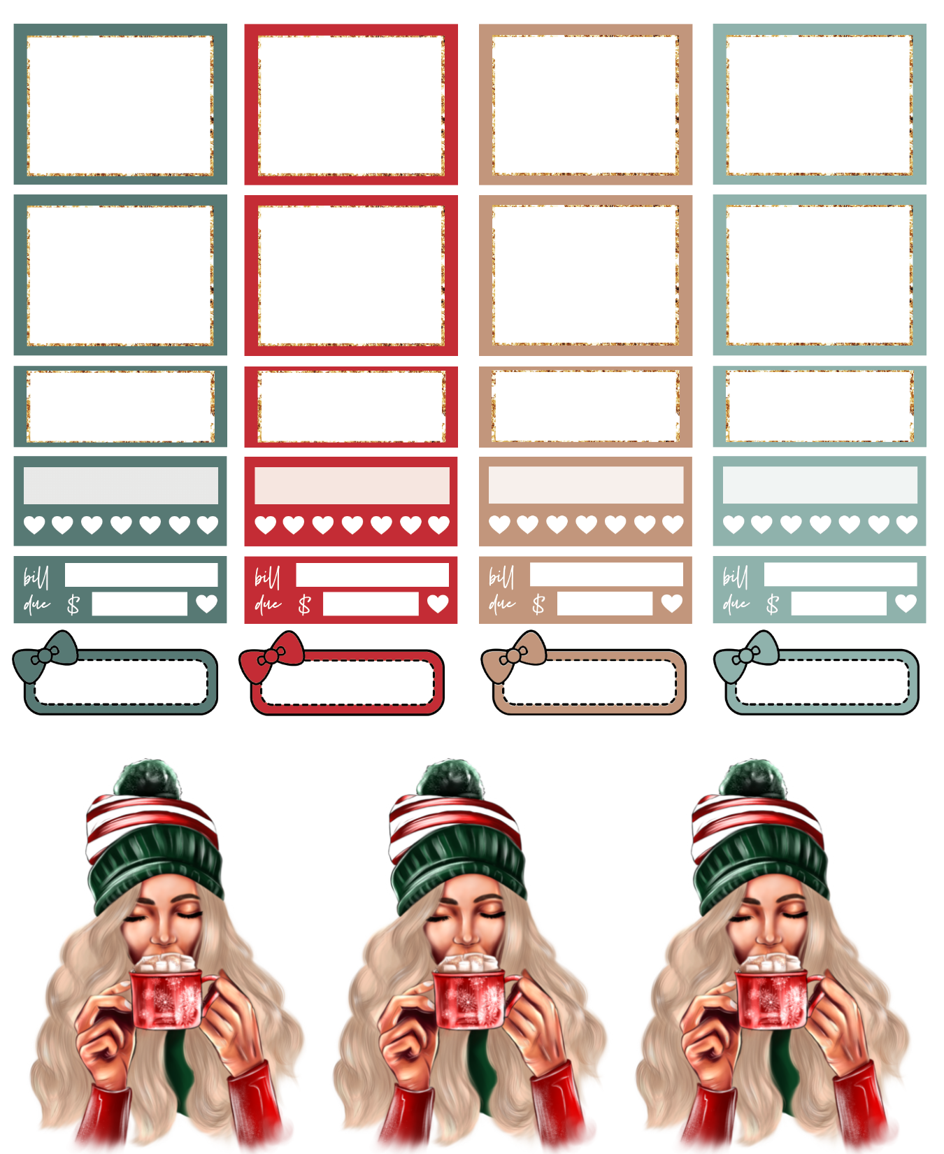 HOT COCOA- LIGHT STICKER PACK