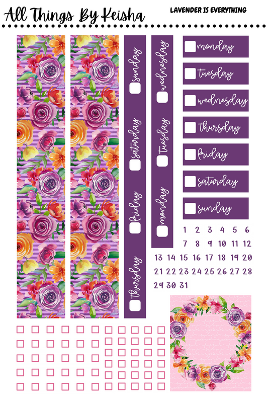 LAVENDER IS EVERYTHING - WEEKLY KITS( 7X9)