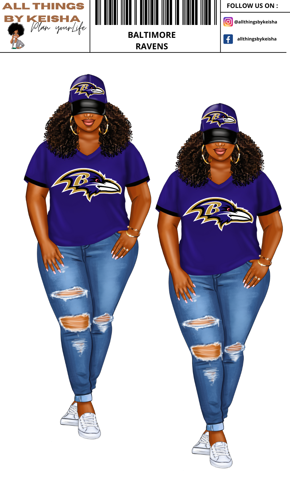 RAVEN PLANNER GIRL STICKER SET