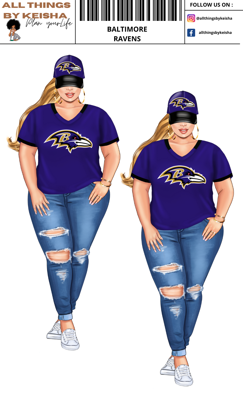 RAVEN PLANNER GIRL STICKER SET