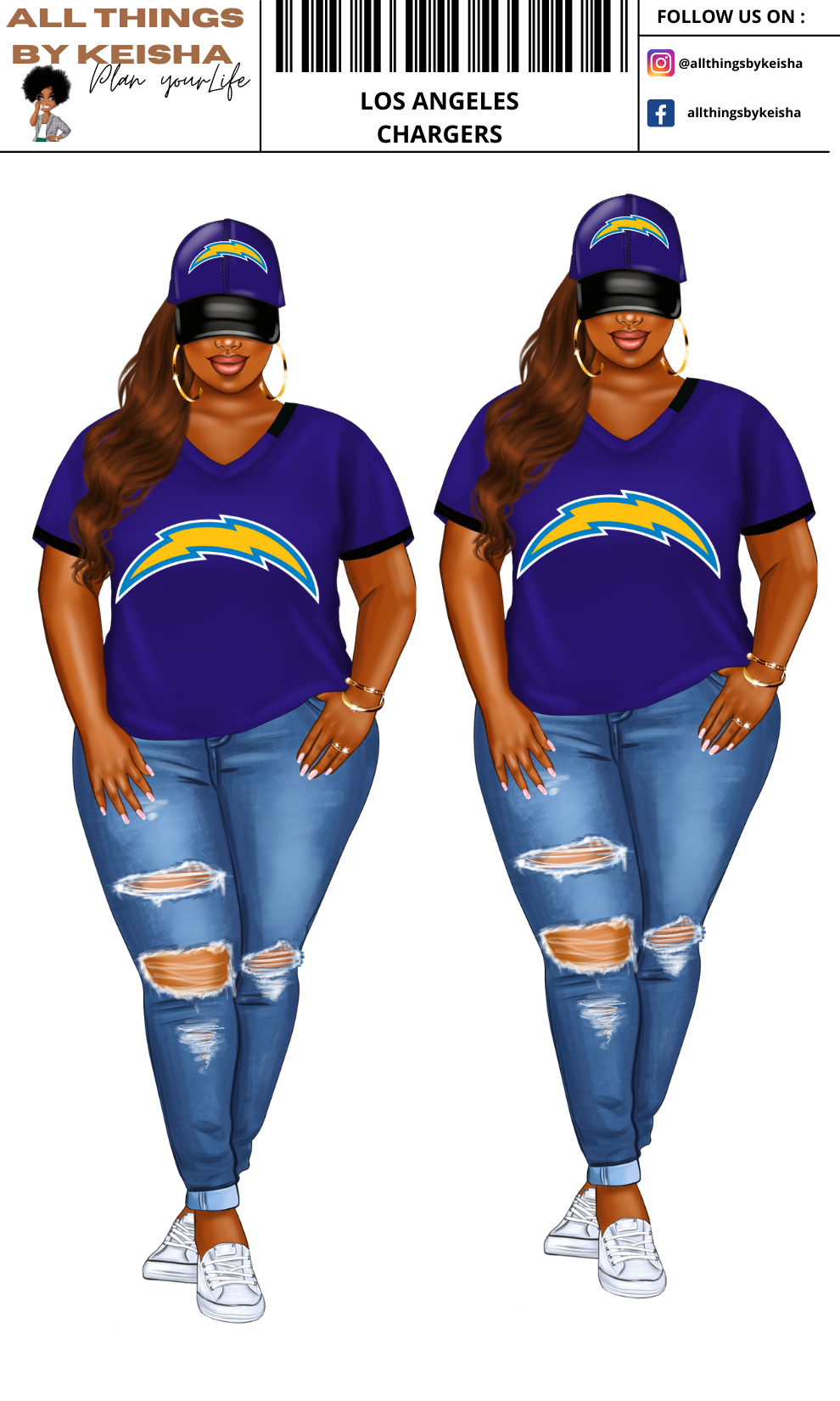 CHARGERS PLANNER GIRL STICKER SET