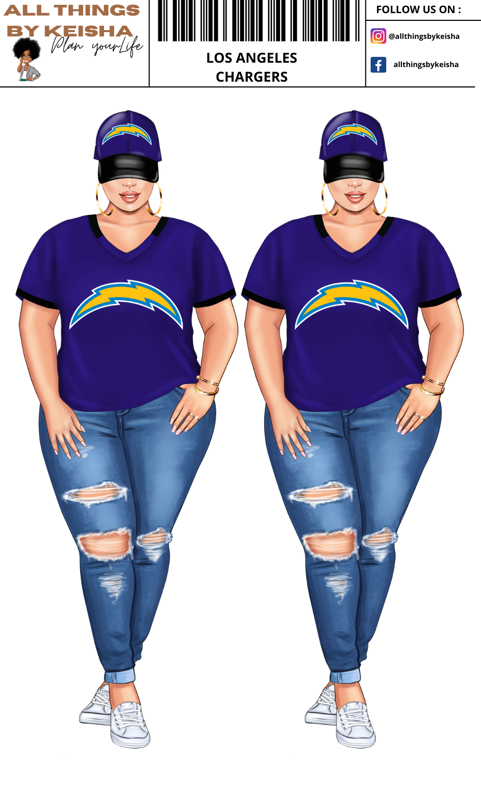 CHARGERS PLANNER GIRL STICKER SET