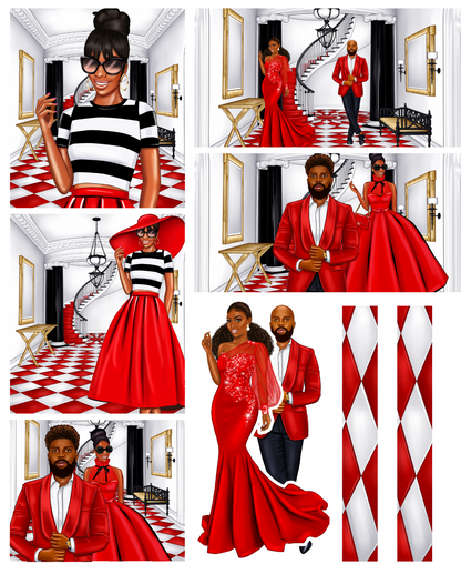 STEP IN THE NAME OF LOVE THEMED STICKER PACK - DARK