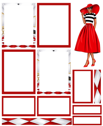 STEP IN THE NAME OF LOVE THEMED STICKER PACK - DARK