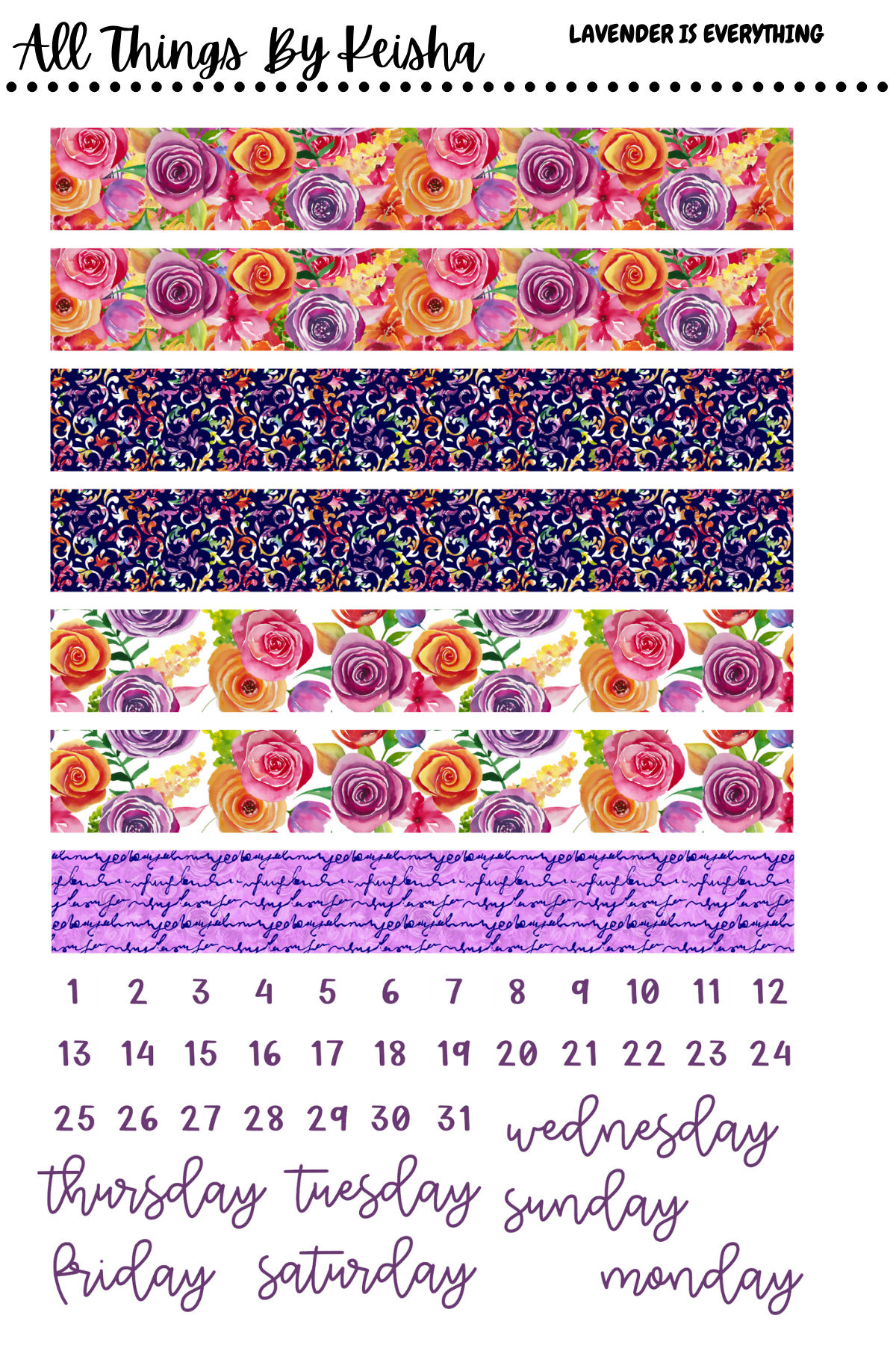 LAVENDER IS EVERYTHING A5 WEEKLY KIT