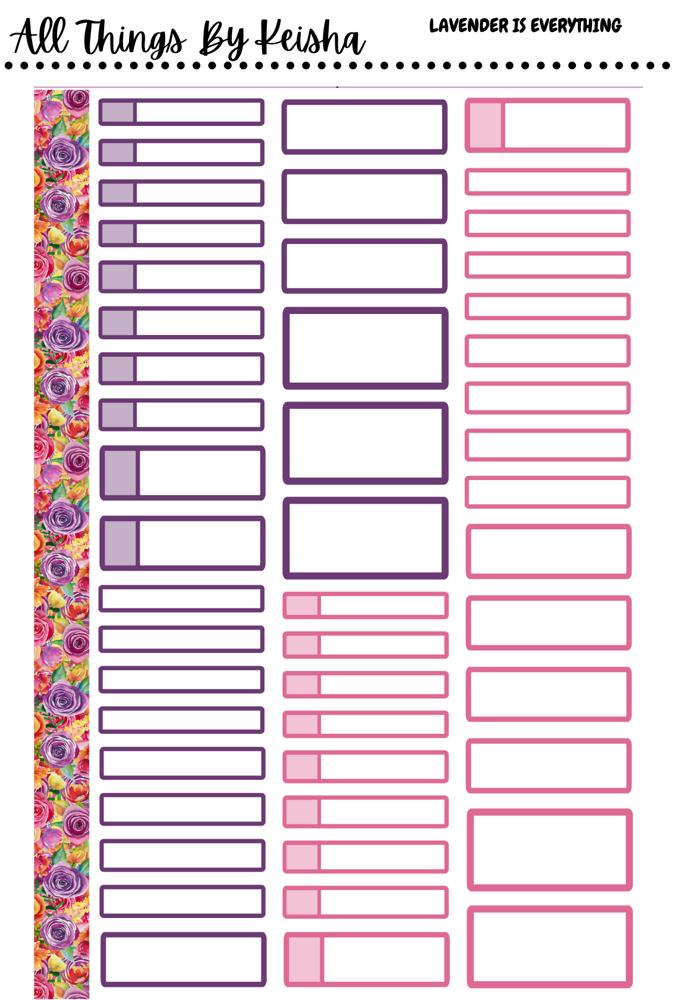 LAVENDER IS EVERYTHING - WEEKLY KITS( 7X9)