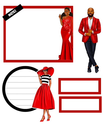 STEP IN THE NAME OF LOVE THEMED STICKER PACK - DARK