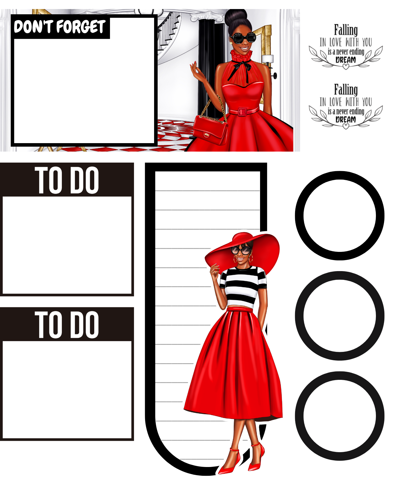 STEP IN THE NAME OF LOVE THEMED STICKER PACK - DARK