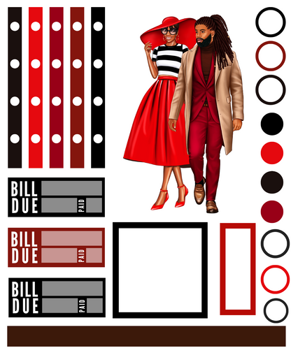 STEP IN THE NAME OF LOVE THEMED STICKER PACK - DARK