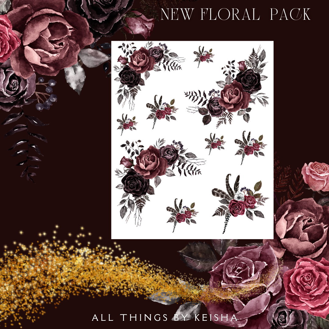MY SPECIAL ORNAMENT FLORAL STICKER PACK