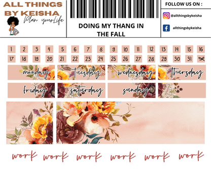DOING MY THANG IN THE FALL FULL STICKER KIT