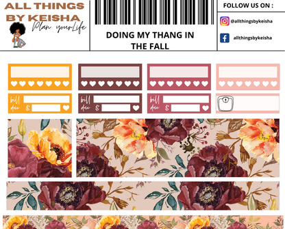 DOING MY THANG IN THE FALL FULL STICKER KIT