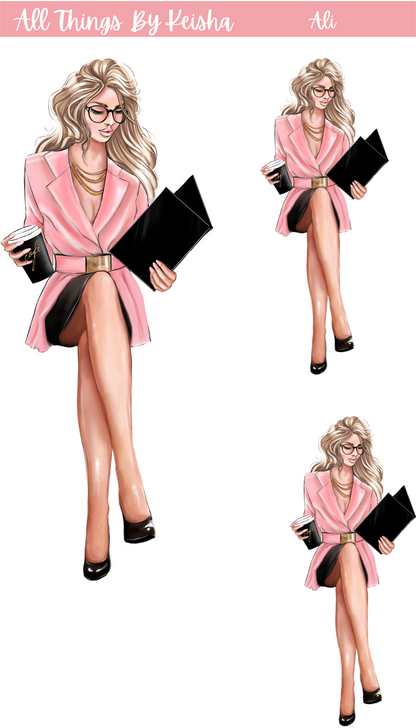 I'M THE BOSS PLANNER GIRL STICKER SET