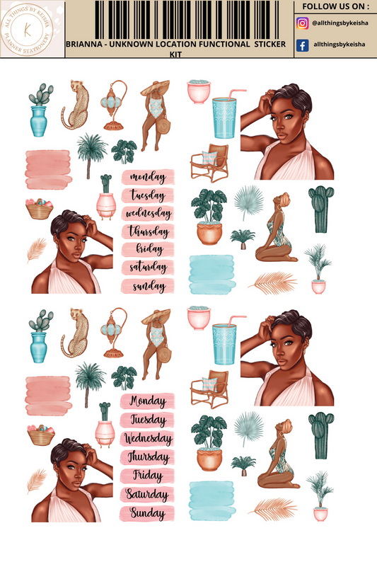BRIANNA - UNKNOWN LOCATION FUNCTIONAL STICKER KIT