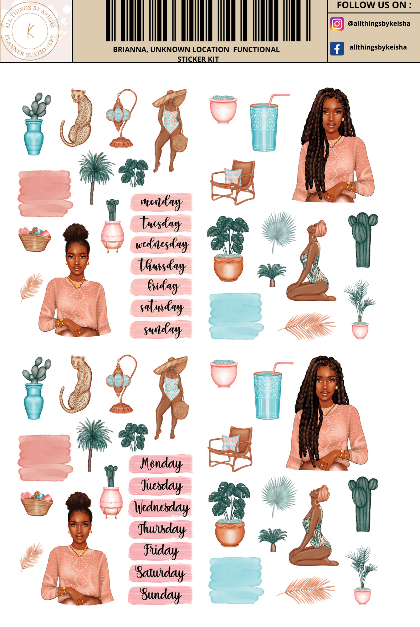BRIANNA - UNKNOWN LOCATION FUNCTIONAL STICKER KIT